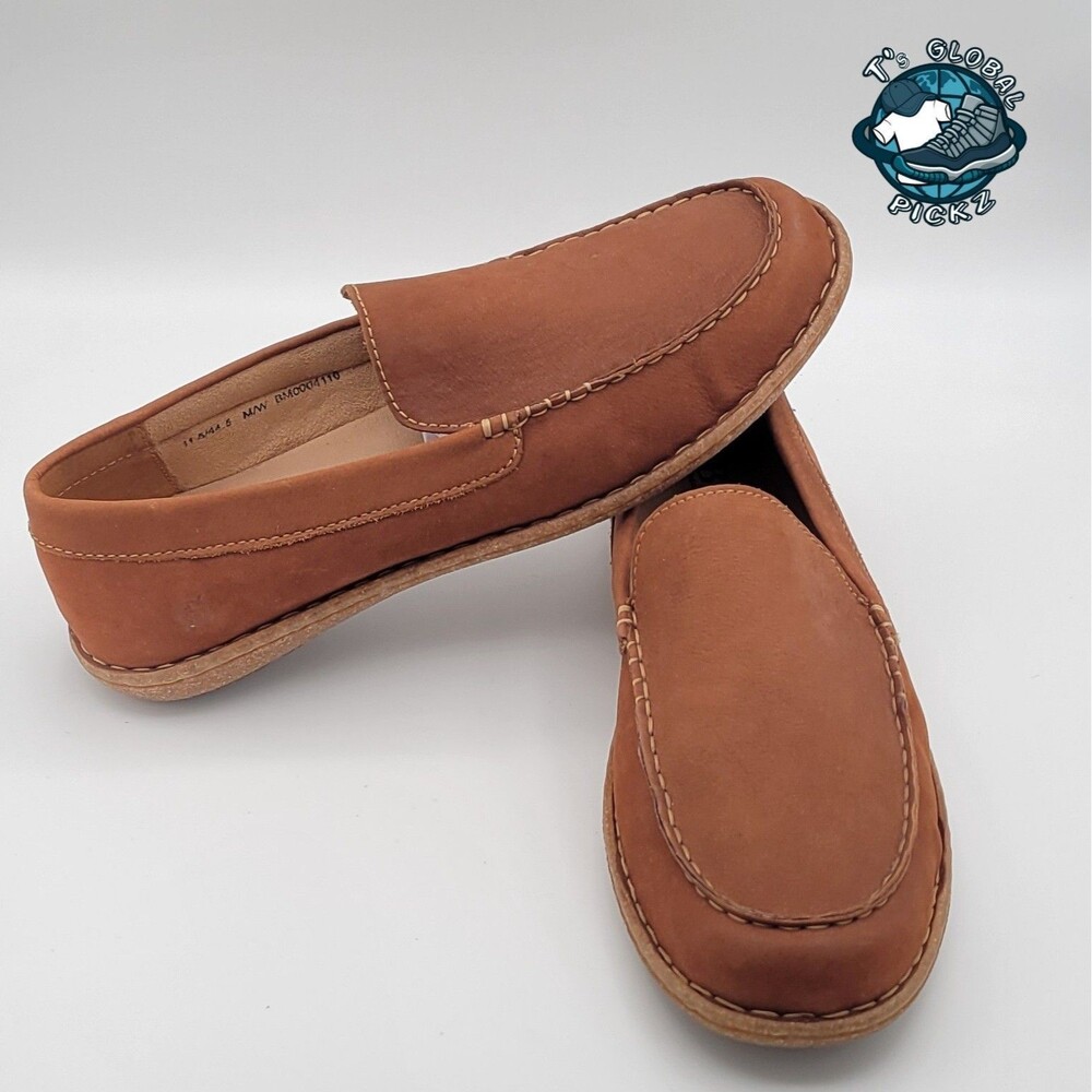 BORN Naldo Slip On Shoes Brown Leather Loafers Mens US Size 11.5